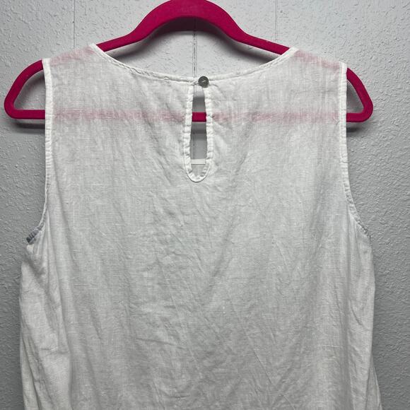 Lungo L'arno Top Womens Small Linen Quiet Luxury Lagenlook Beachy Coastal Boho - Picture 7 of 11